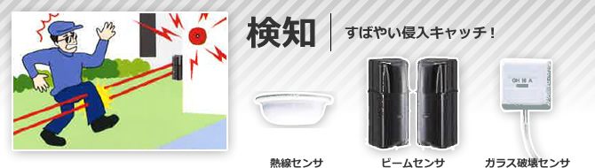検知 すばやい侵入キャッチ！